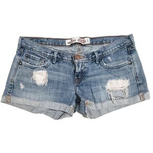 Hollister Distressed Roll Cuff Low Rise Booty 3